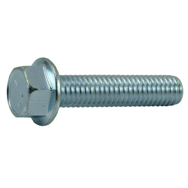Midwest Fastener Grade 5, 3/8"-16 Flange Bolt, Zinc Plated Steel, 1-3/4 in L, 5 PK 34808 - main